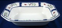 Adams Lancaster Hexagon Oval Vegetable Bowl 9 1/2 Inch Length