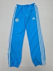 Adidas Boys Blue Mesh Track Sweatpants Size L Elastic Waist Regular