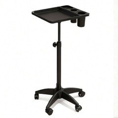Adjustable Salon Tray Cart With Wheels Aluminum Rolling Tattoo Tray