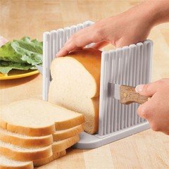 Adjustable Toast Slicer/Cutting Guide for 6.30 x 5.91 x 5.78 in, White 