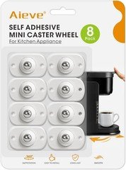 Aieve Appliance Rollers, 8 Pack Small Appliance Slider, Self Adhesive Caster Whe