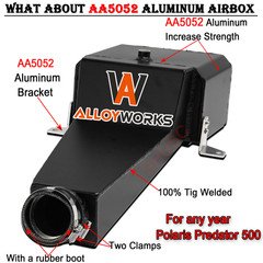 ALLOYWORKS Aluminum Airbox Air Box Intake For Polaris Predator 500 All Years