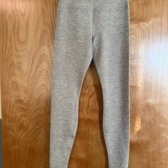 Alo Yoga Dove Grey Micro Waffle Low Key Leggings Lounge Thermal Size S