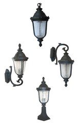 Aluminum Outdoor Exterior Lantern Wall Lighting Fixture Black  Sconce Hanging