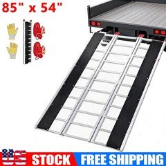 Aluminum Tri-Fold Loading Ramps 85"x54" 1500LBS Max For Truck ATV UTV Mower