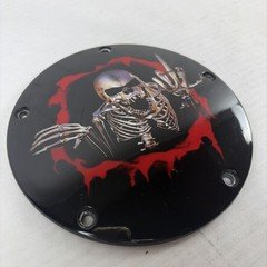 AMERICAN FREEDOM-HARLEY 04-22 SPORTSTER BLK SKELETON FINGER DERBY COVER 34760-04