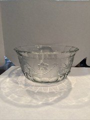Anchor Hocking Clear Glass Salad Serving Bowl Avalon 10.5" Vintage