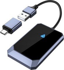 Android Auto Wired to Wireless Adapter Converter Plug & Play Galaxy Android 10+
