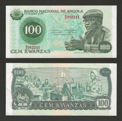 ANGOLA 100 Kwanzas 1979, P-115, Scarce w/ Independence Date, About UNC, Scarce.
