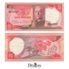 Angola 20 Escudos Bill|Overseas province of Portugal/Carmona|P99|1972 CIRCULATED