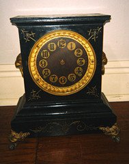 Ansonia “Nero” model, Victorian era black mantel clock