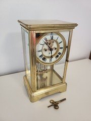 Ansonia 'Prism' Crystal Regulator Mantel Clock