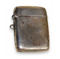 Antique 20th C English Sterling Silver Vesta Case Match Box Birmingham 24g