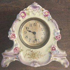 Antique Ansonia Porcelain Clock. NY., U.S.A. Not Working.