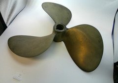 Antique brass boat motor propeller Michigan Dyna Jet