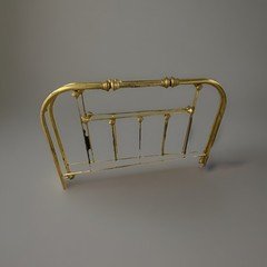 Antique Brass Full Bed Headboard and Footboard Set