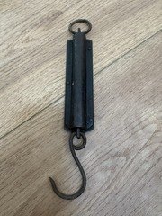 ANTIQUE BRASS MORTON & BREMNER (WARRANTED AND MADE BY) HANGING HOOK SCALE