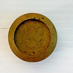 Antique Brass Scale Weight 100 Gm