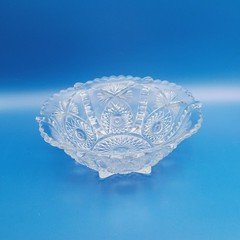Antique EAPG Glass Footed Bowl Buttressed Sunburst Tarentum Pattern 321 FREESHIP