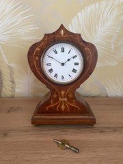 Antique French Inlaid Mantel Clock  Duverdrey & Bloquel Movement Non runner