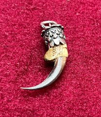 Antique German .800 Silver Pocket Watch Chain Hunting Fob Pendant Charivari Nail
