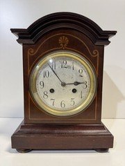 Antique Junghans Mantel Bracket Clock As Is For Parts Or Repair
