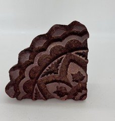 Antique Print Block Stamp Carved Wood Wallpaper Textile Vintage Ornate Rare
