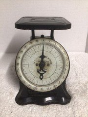 Antique R.H. White Co. Family Scale 24LB Black Boston Mass. Patent Pending 1903
