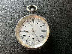 Antique Silver Pocket Watch — 0.935 Silver —Key Wind Engraved c.1880s — Untested