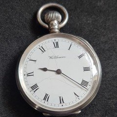 Antique Solid Silver Waltham mass 15jewels Pocket Watch 1916 W/O Ref4618