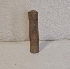 Antique Vtg Wooden Sewing Needle Case Treen Turned Wood Cylinder Holder