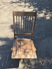 Antique Wood Folding Chair Likely Late 1800s Needs Repair