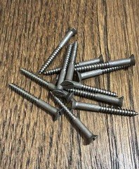 Antique Wood Screws #5 X 1-1/4”Flat Head Slotted Iron American Made Free Ship