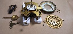 Antique Working Ansonia Mantel Clock Open Escapement Movement & Parts