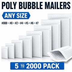 ANY SIZE POLY BUBBLE MAILERS SHIPPING MAILING PADDED BAGS ENVELOPES SELF SEAL