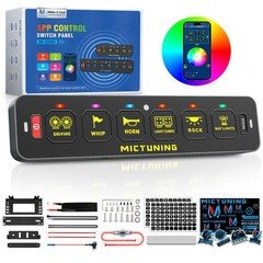App Control 6 Gang Switch Panel LED Toggle Flash Circuit Relay Box Rechargeable