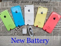 Apple iPhone 5C UNlocked 8/16/32GB BLUE/GREEN/PINK/WHITE/ YELLOW - New Battery
