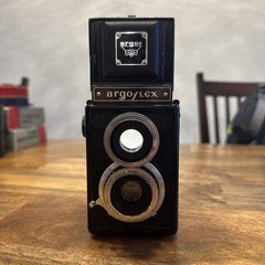 Argus Argoflex Black Double Reflex Lens Box Camera - Tested and Working