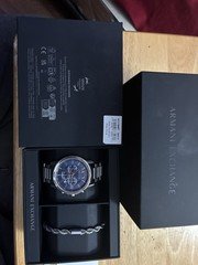 Armani Exchange Men's Blue Dial Chronograph Quartz Watch, 46mm, w box n tags