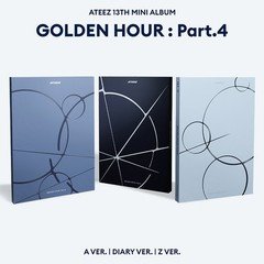 ATEEZ [GOLDEN HOUR : PART.4] 13th Mini Album CD+2 Book+2 Photo Card+Poster+GIFT