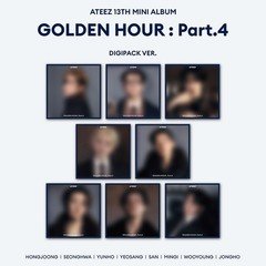 ATEEZ [GOLDEN HOUR:PART.4] 13th Mini Album DIGIPACK Ver/CD+Book+Card+Poster+GIFT
