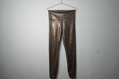 Athleta Elation Shine Tight Leggings Bronze Metallic High Rise Small