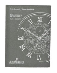 Audemars Piguet Chronograph Cal 2226/2840 Booklet Manual