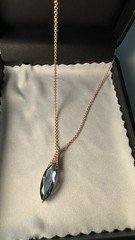 Authentic Kenny G & Company Blue Topaz And Diamond Pendant Necklace