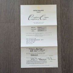 Authentic Patek Philippe Nautilus 5712R Certificate Booklet Card Authentic Patek Philippe Nautilus 5712R Certificate Booklet Card