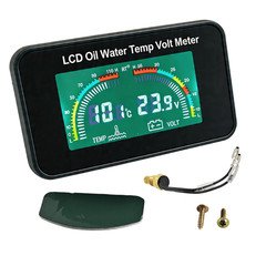 Auto Car LCD Meter Digital Oil Pressure Voltage Water Temperature Gauge 3-in-1