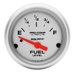 Auto Meter 4314 Ultra-Lite Electric Fuel Level Gauge, 2 1/16" - Short Sweep