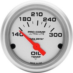 Auto Meter 4348 Ultra Lite Pro Comp Electric Oil Temarature Gauge 100-300 F