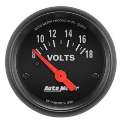 AutoMeter 2-1/16" VOLTMETER, 8-18V, Z-SERIES