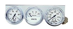 Autometer 2329 Auto Gage Gauge Console, Oil Pressure/Water Temperature/Volt,